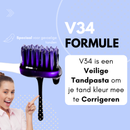 paarse tandpasta voor witte tanden